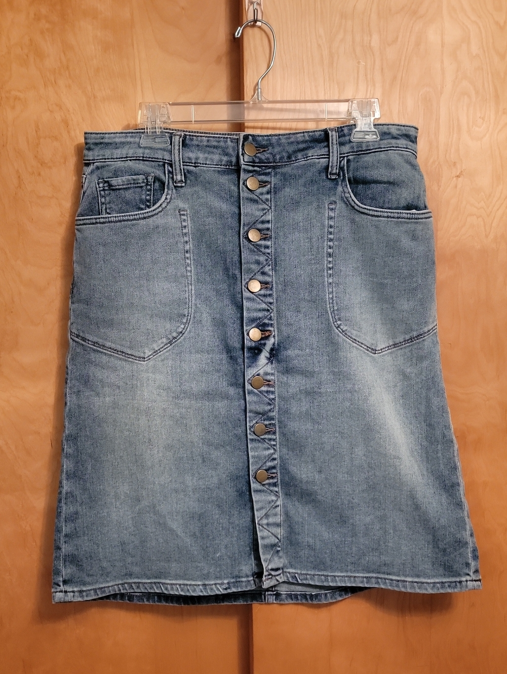 Kut From The Kloth Rose Skirt Denim Button-Front Sz 12